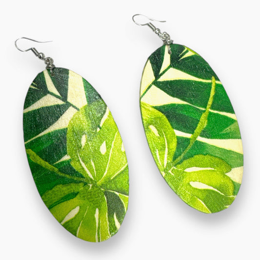 Leaves- Wooden Dangle Earring