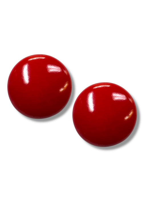 Cherry Red Stud Earrings.