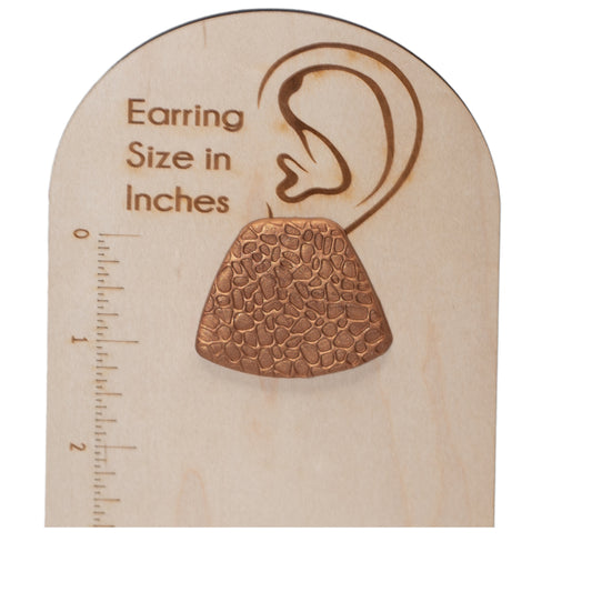 Bronze Textured Polymer Stud Earrings